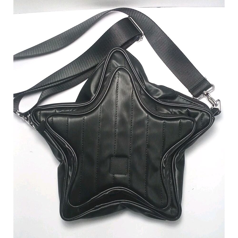 IHKWIP Shooting Star Cross Body Bag Black Adjustable Strap 12"X12"